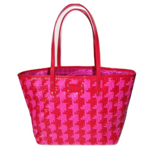 kate spade Handbags - Kate Spade Red and Pink Woven Tote